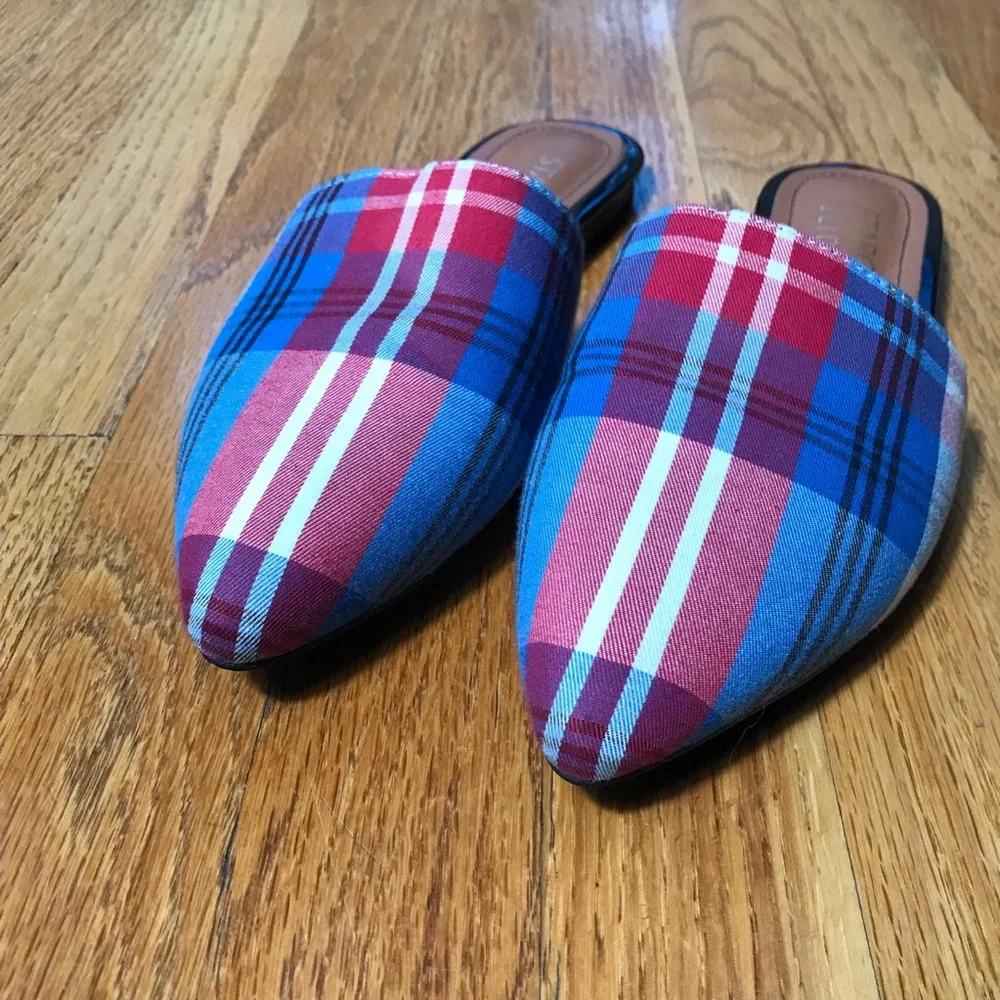 Plaid Mules by STARCH SLIDES - Picture 2 of 5